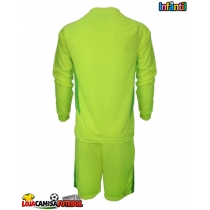 Camisa de Futebol México Goleiro Equipamento Secundário Infantil Copa America 2024 Manga Comprida (+ Calças curtas)
